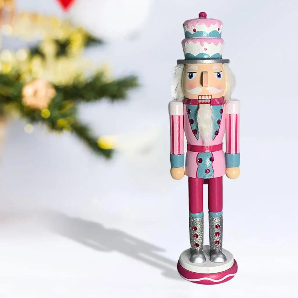 Christmas Nutcracker Soldier Doll Wooden Puppet Statue Art Crafts Zpaxo