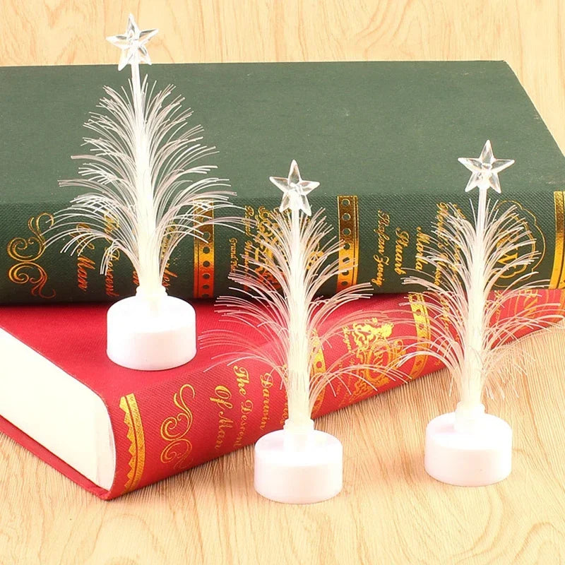 LED Fiber Optic Christmas Tree Night Light | Color Changing Fiber Optic Night Light Zpaxo
