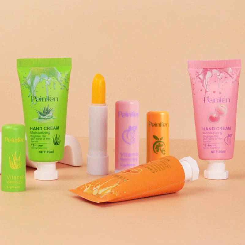 Hand Cream+lipstick Moisturizing Refreshing Non Greasy Smoothly Smear