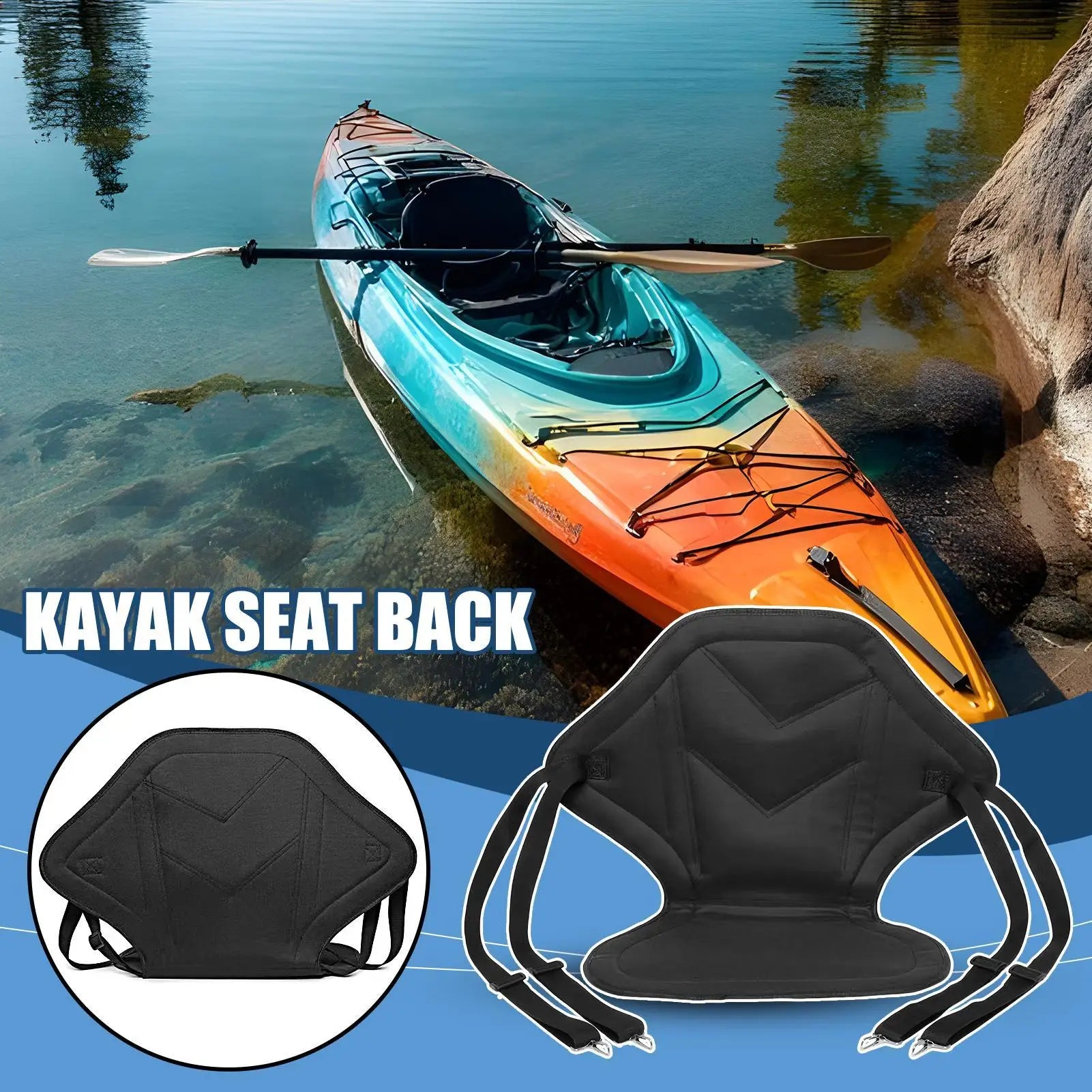 Kayak Seat Replacement Padded Adjustable Backrest Comfortable Seating