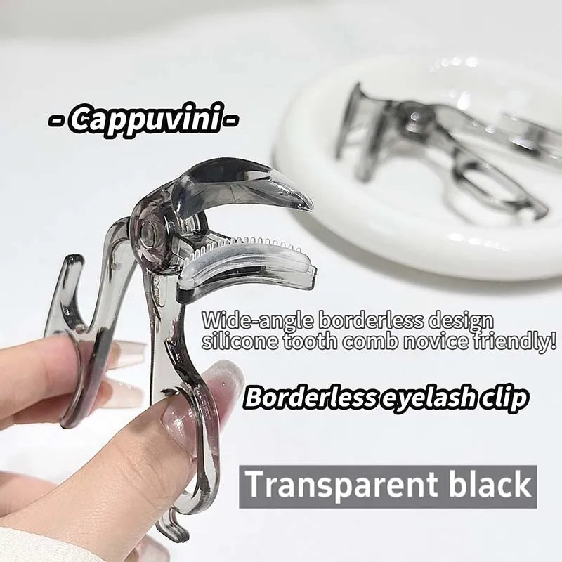 Portable Wide-angle Eyelash Clip Lasting Curler Frameless Toothed Zpaxo 05 Transparent black