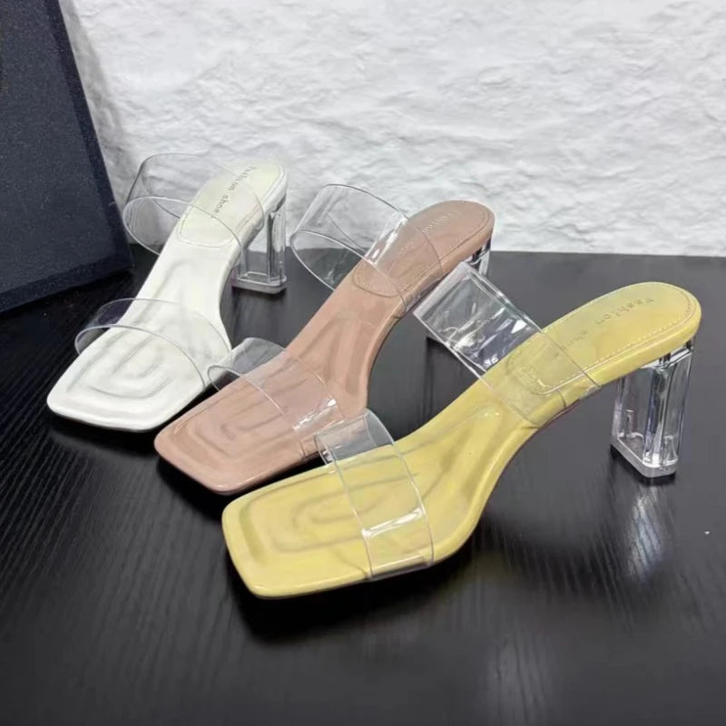 Women's Summer Square Open Toe Comfortable Breathable Hollow Out Zpaxo