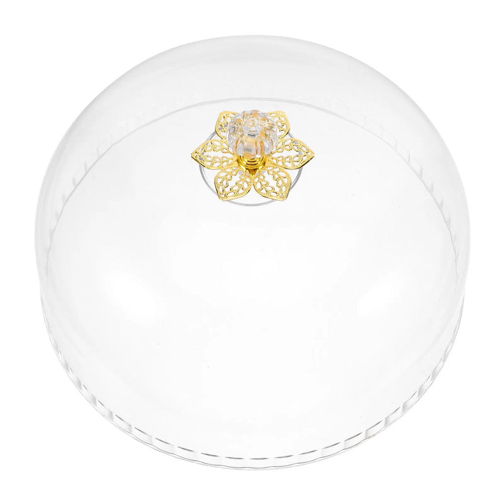 10Inch Round Transparent Plastic Cake Dome Cover Food Serving Platter Cloche for Cakes Cupcakes Pastry Display Dessert Zpaxo