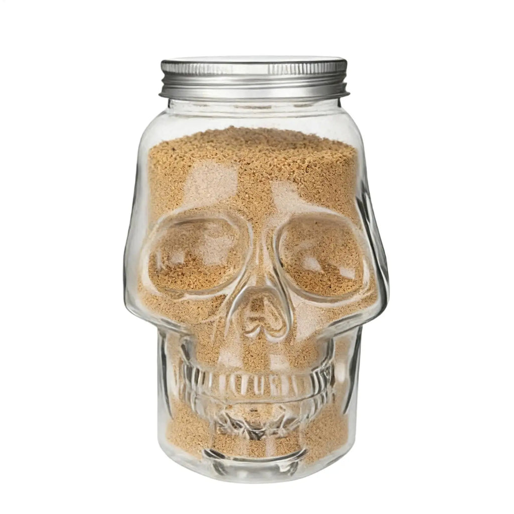 Skull Jars Reusable Spooky Decor Lid Salt Container Home Bathroom