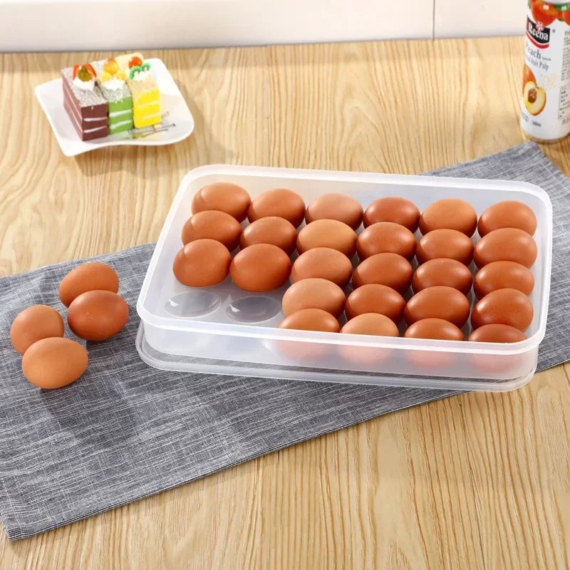 Hot 1PC 30 Grids Large Capacity Egg Box Refrigerator Storage Box Plastic Food Preservation Egg Storage Refrigerator Storage Box Zpaxo