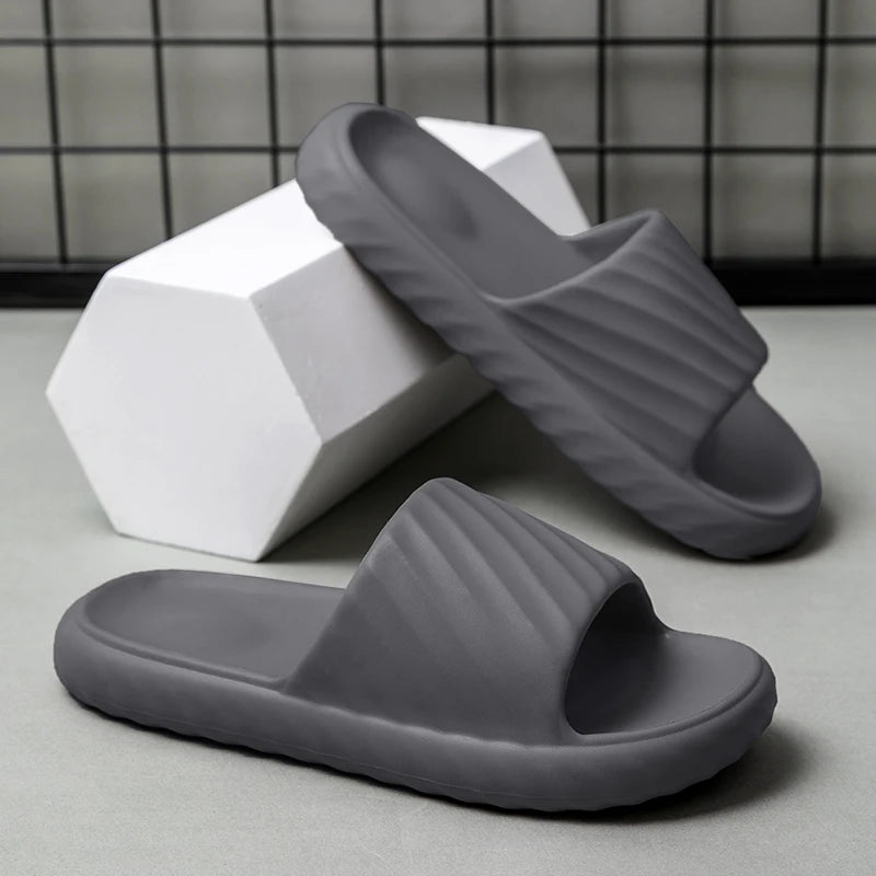 Platform Thick Bathroom Home Men Slippers Cloud Soft Sole Eva Outdoor