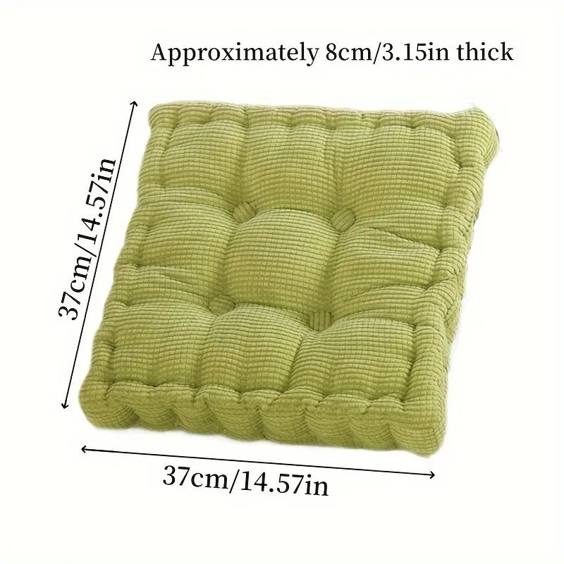 Linen Cushion Pearl Cotton Square Stool Backrest Pillow Home Office