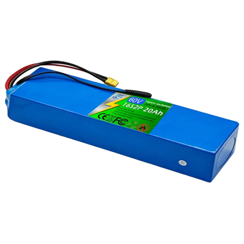 16S2P 60V 20AH 18650 Lithium Battery Pack with Large Capacity Suitable for Electric Scooters, Mountain Bikes, and BMS Batteries Zpaxo