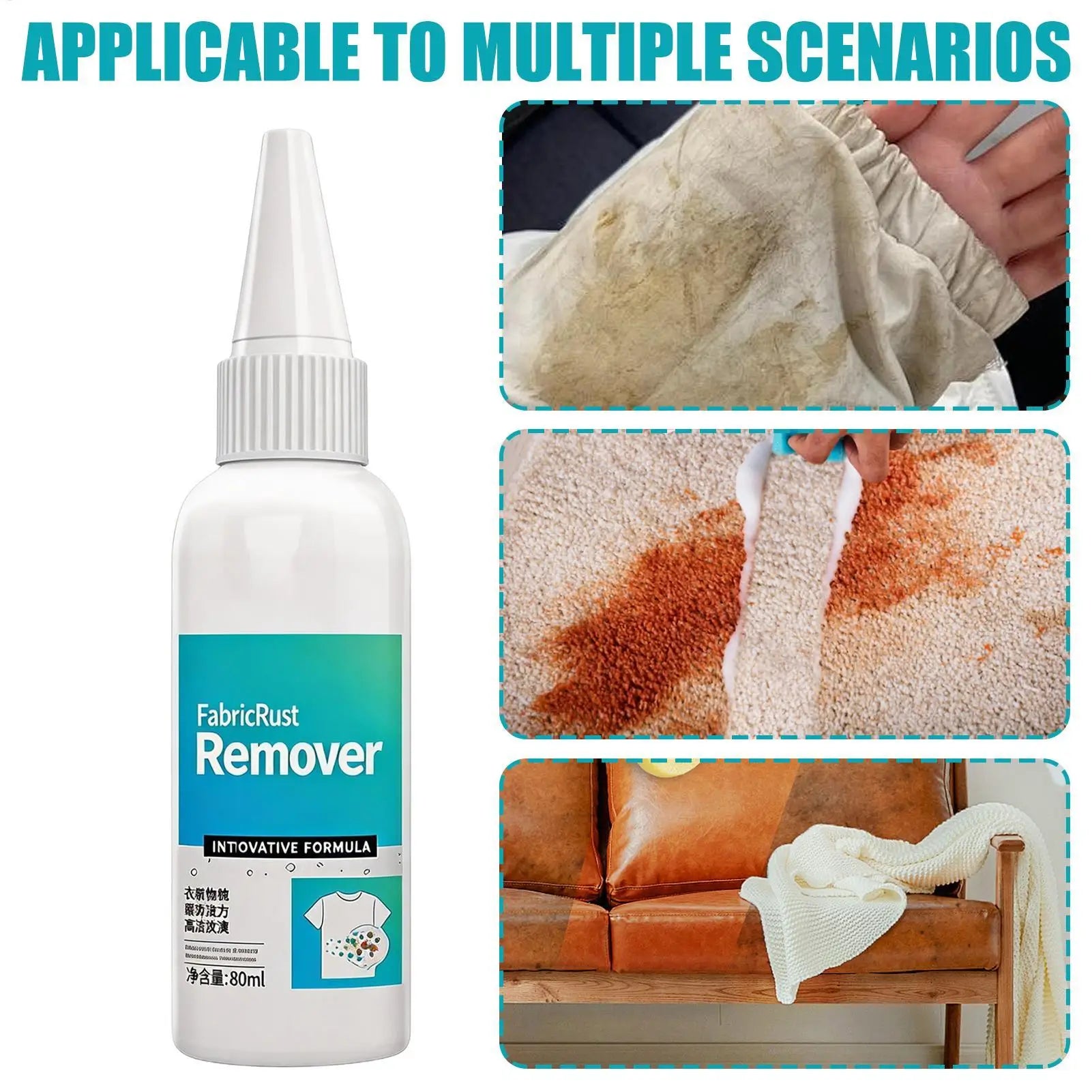 Fabric Rust Remover Multi Cleaner Fast Powerful Instant Eraser