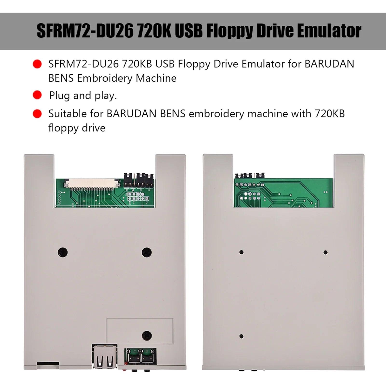 Floppy Drive Emulator SFRM72-DU26 720K USB BARUDAN BENS Embroidery