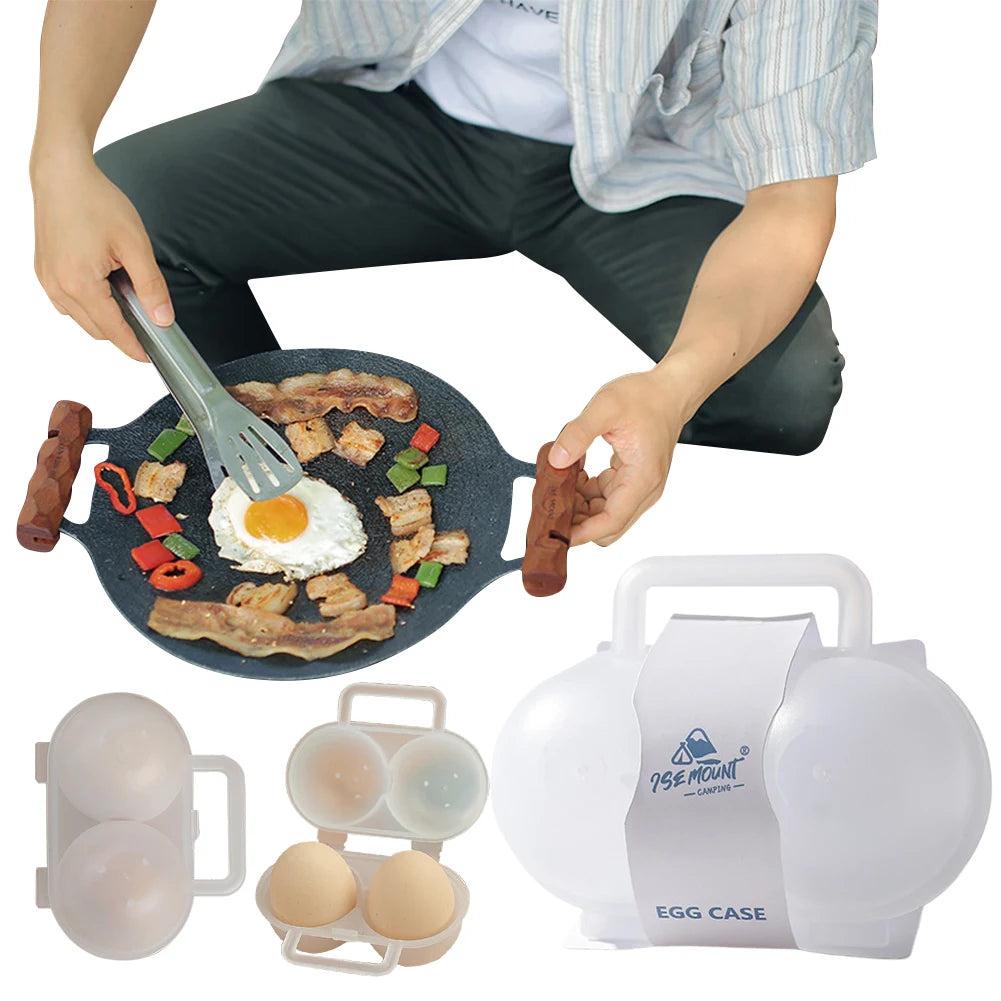 1 2 Grid Egg Box Container Anti-fall Organizer Anti Shake Boiled