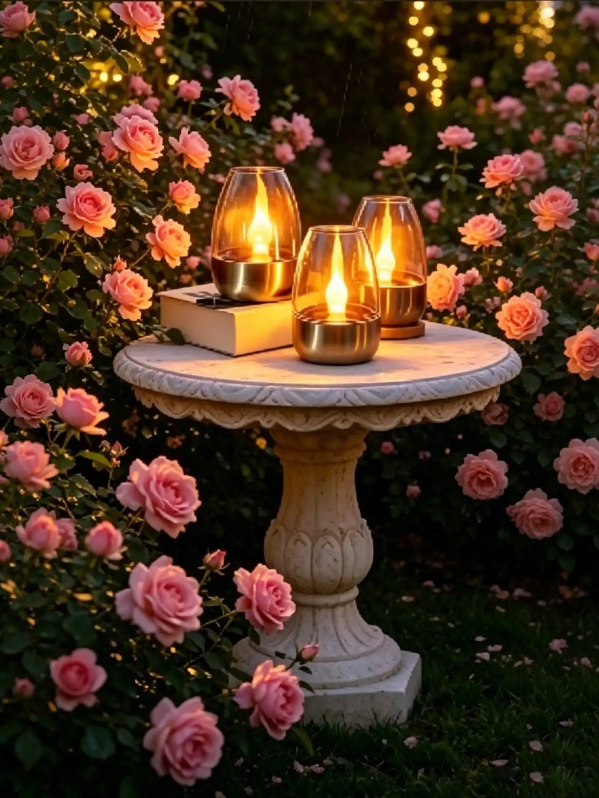 Solar-powered Outdoor Candle Light LED Night Battery Base Flameless Zpaxo