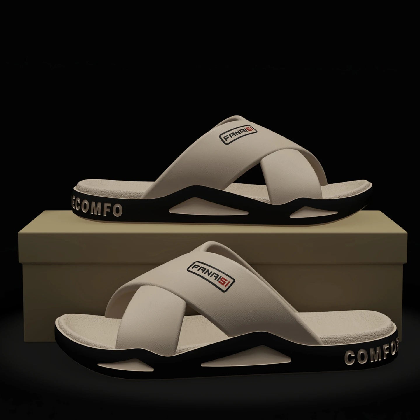 Men's Outdoor Fashion Sandals-cross Strap Open Toe Slide Sandal