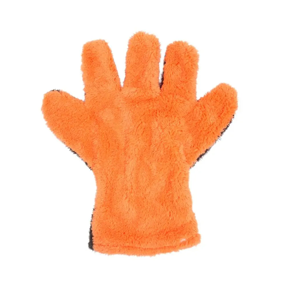 2Pcs High Absorbency Double-sided Five Finger Gloves Nonscratch Thickened Car Wash Mitts Multi-function Durable Zpaxo