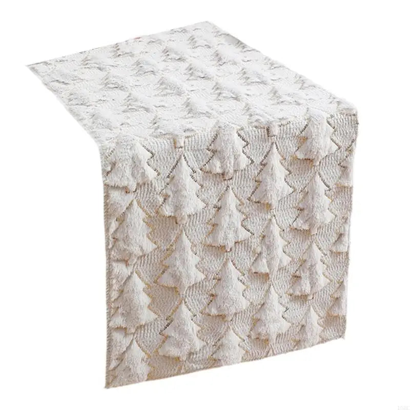 Embroidered Holiday Table Runner Plush Fabric Sequins Trim Christmas Zpaxo White 33 93 China Mainland