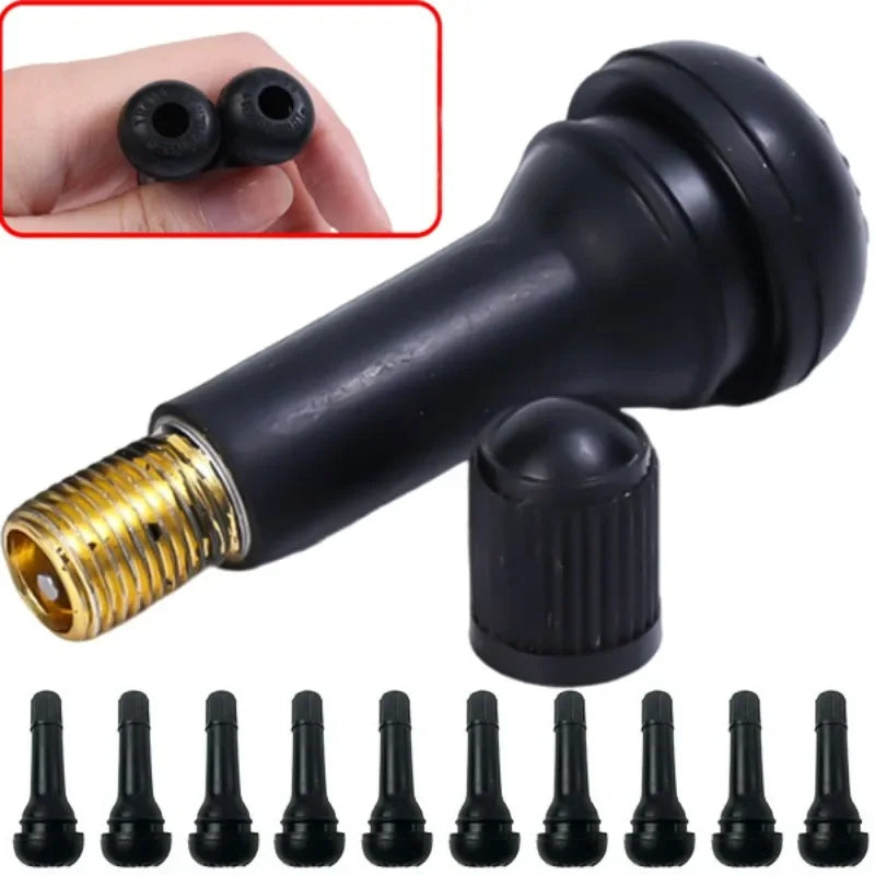 TR414 Tubeless Tire Valve Stems with Dust Caps – 4 or 20 Pack