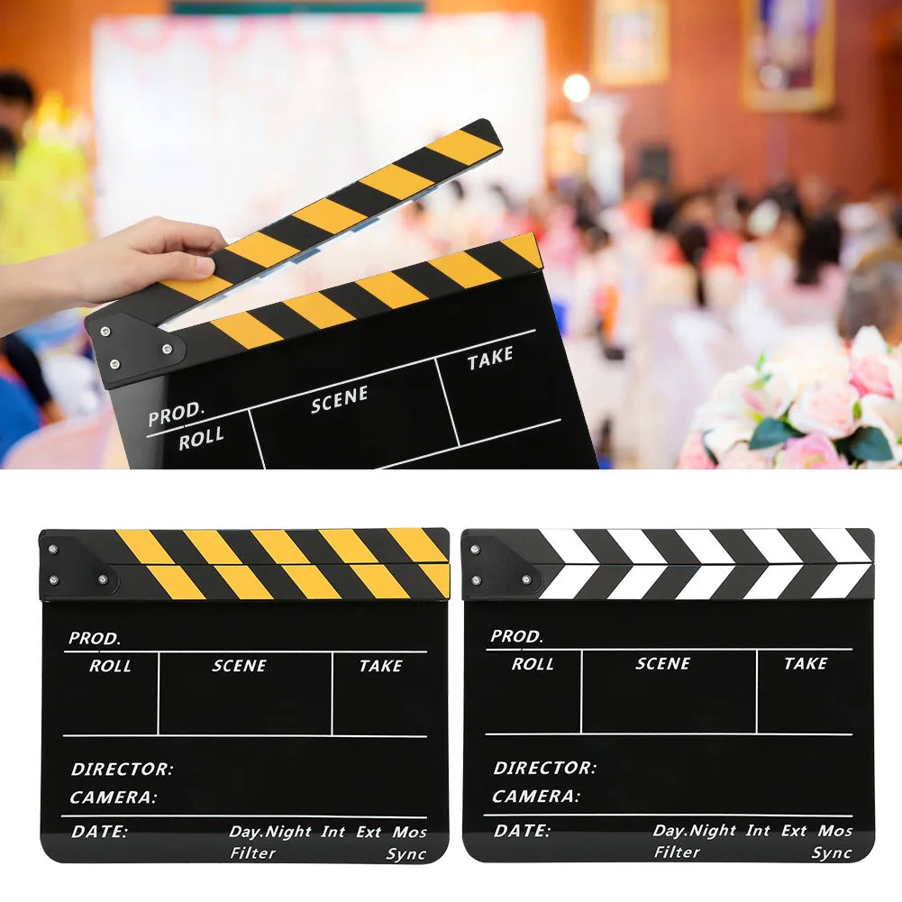 Acrylic 30x25cm Clapperboard Director Movie Clappers Film Television