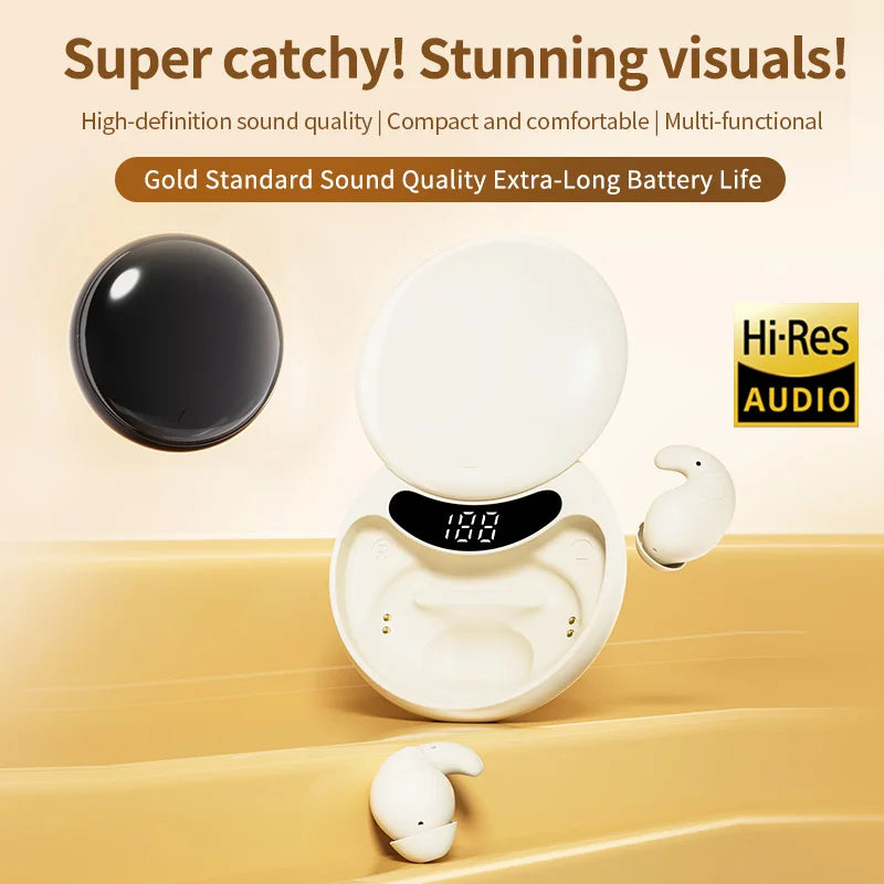 Bluetooth 5 4 Wireless Headphones TWS In-ear Invisible Sleep Earbuds Zpaxo