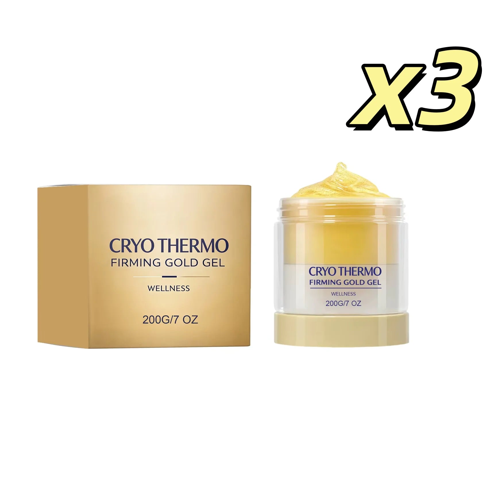 Cryo Thermo Firming Gold Gel | Skin Tightening Body Gel 200g Firming Body Gel Zpaxo 200g boxedx3pcs