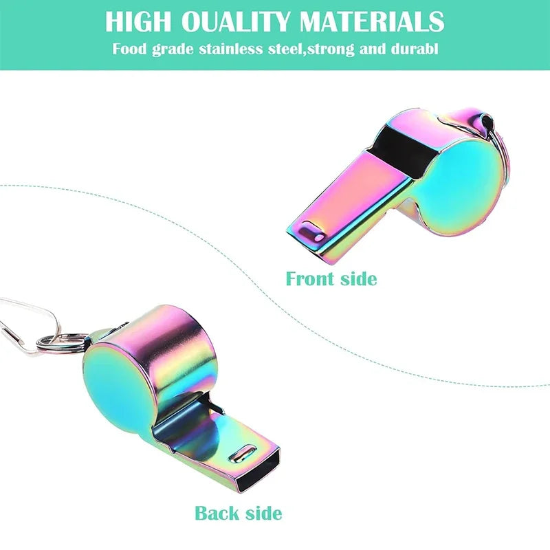 Outdoor Survival Whistle High Quality Stainless Steel Black Rose Golden Whistle Hanging Neck Sports Whistle Lifeguard Whistle Zpaxo