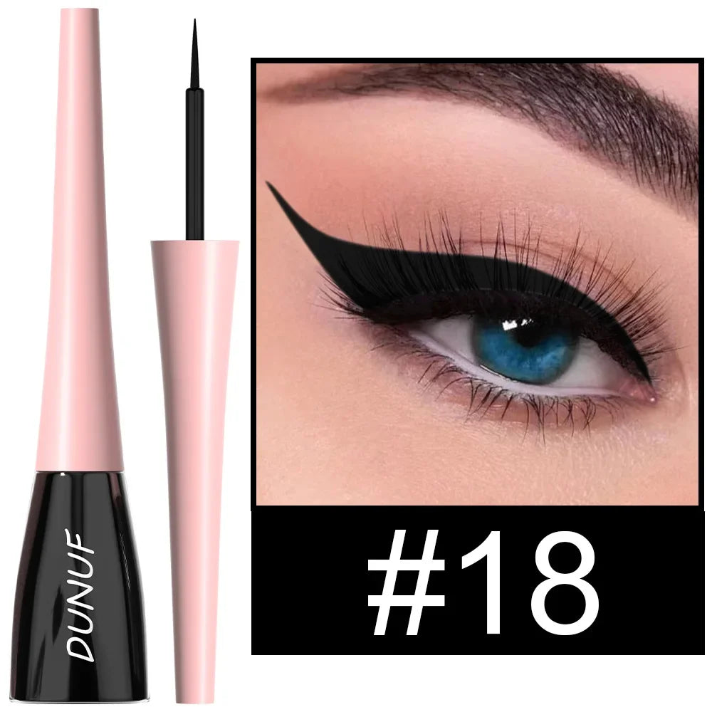 Matte Dark Green Liquid Eyeliner Pencil Waterproof Makeup Colorful Liquid Eye Liner Ultra-thin Long-Lasting Quick-Dry Eye Liner Zpaxo 18-No Box 7ml