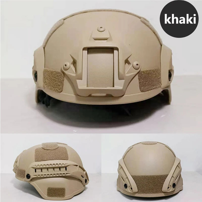 Cycling Tactical Helmet Windproof Bicycle Outdoor Camouflage Combat Zpaxo khaki-1 pcs