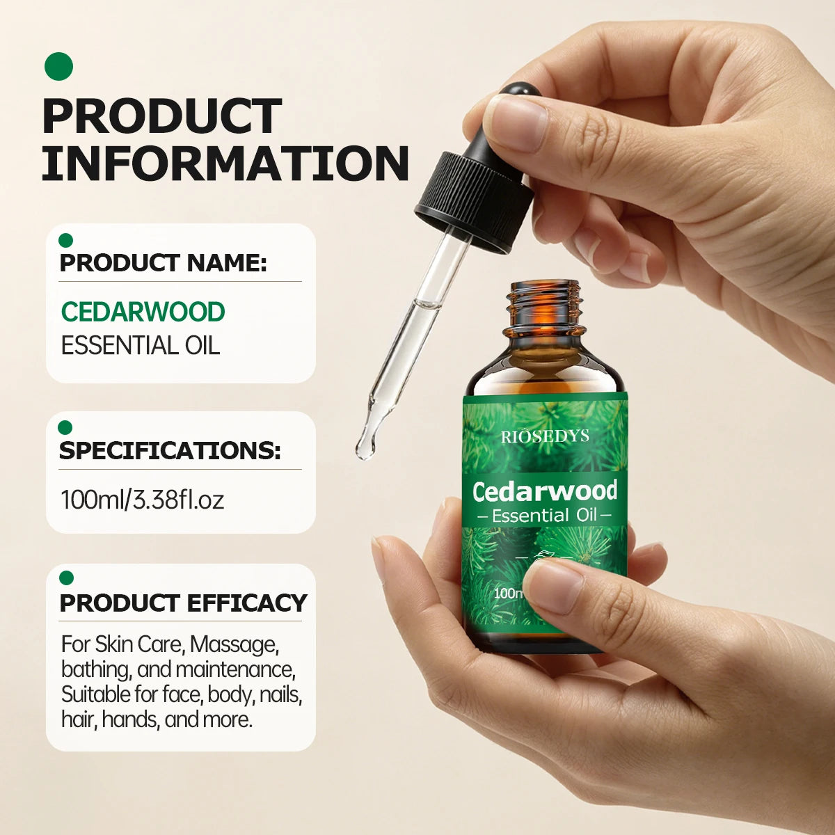 CEDARWOOD ESSENTIAL OIL Moisturizing Nourishing Massage Suitable Zpaxo