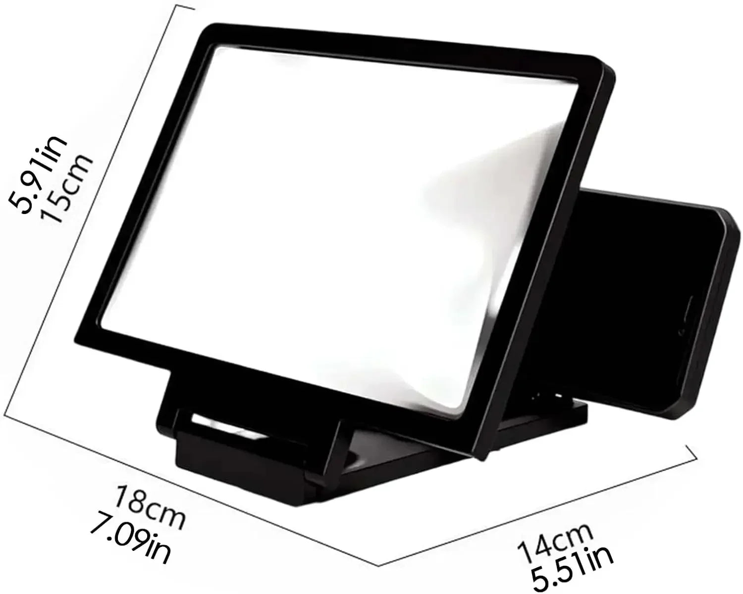 Screen Phone Magnifier Cell 3D HD Foldable Design Version Movies Zpaxo