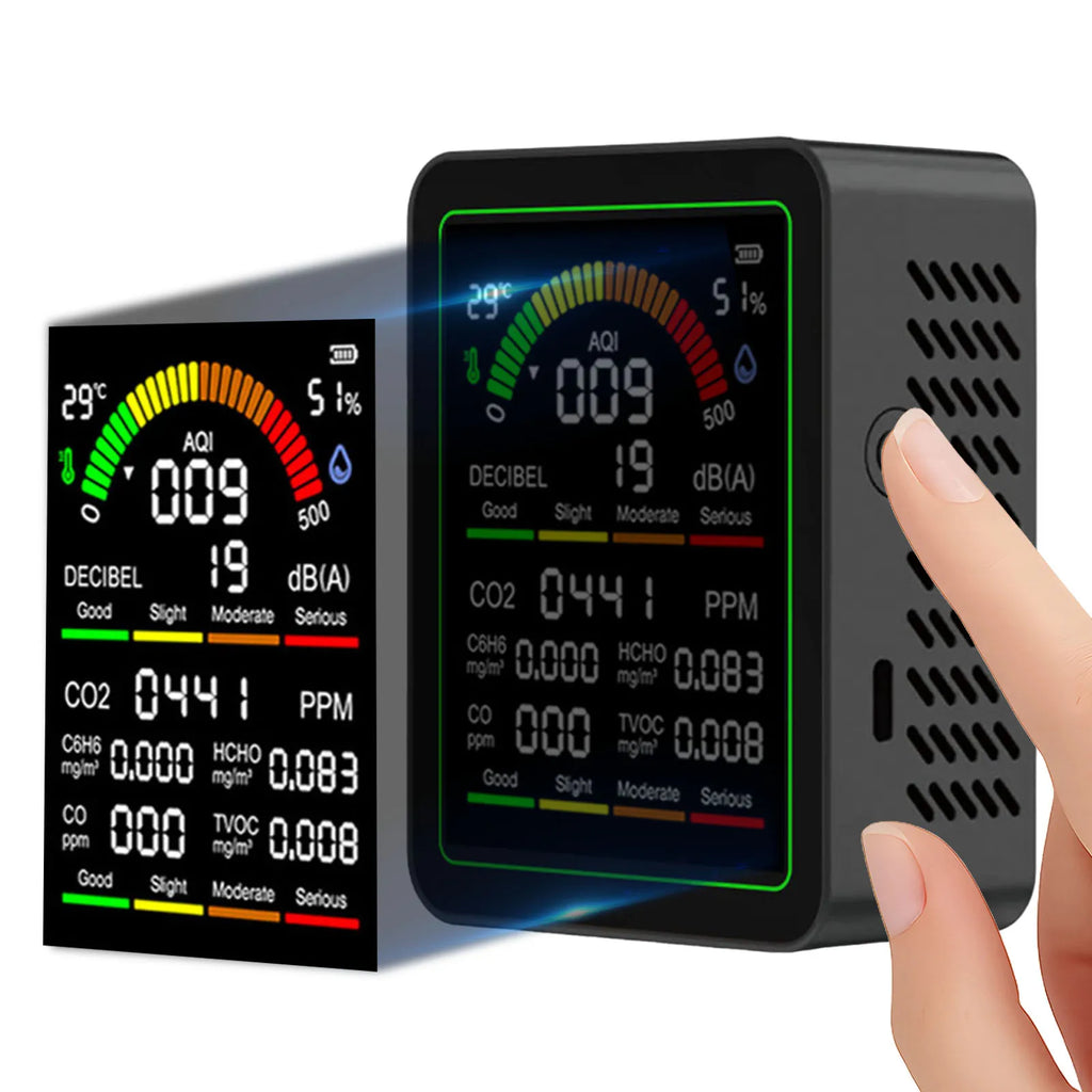 1 Multifunctional Air Detector Type-c Charging Carbon Dioxide Airs