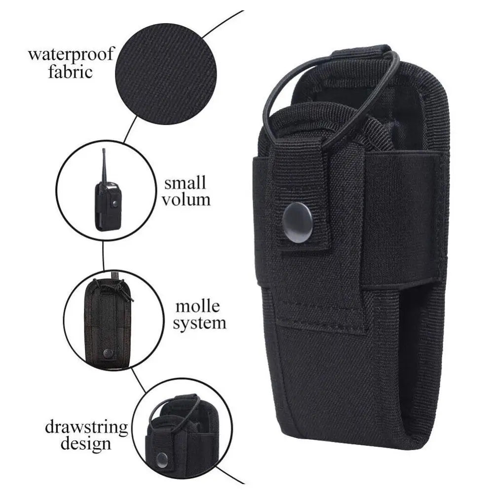 Quick Release Tactical Walkie Talkie Cover Large Capacity Handstand Hanging Bag For Outdoor Tactical Vest Zpaxo