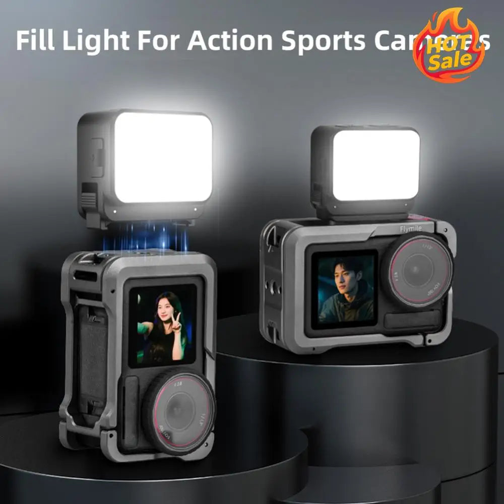 LED Portable Video Lights IPX4 Waterproof Magnetic Camera Light Rechargeable Quick Release Fill Light Action Camera Accessories Zpaxo