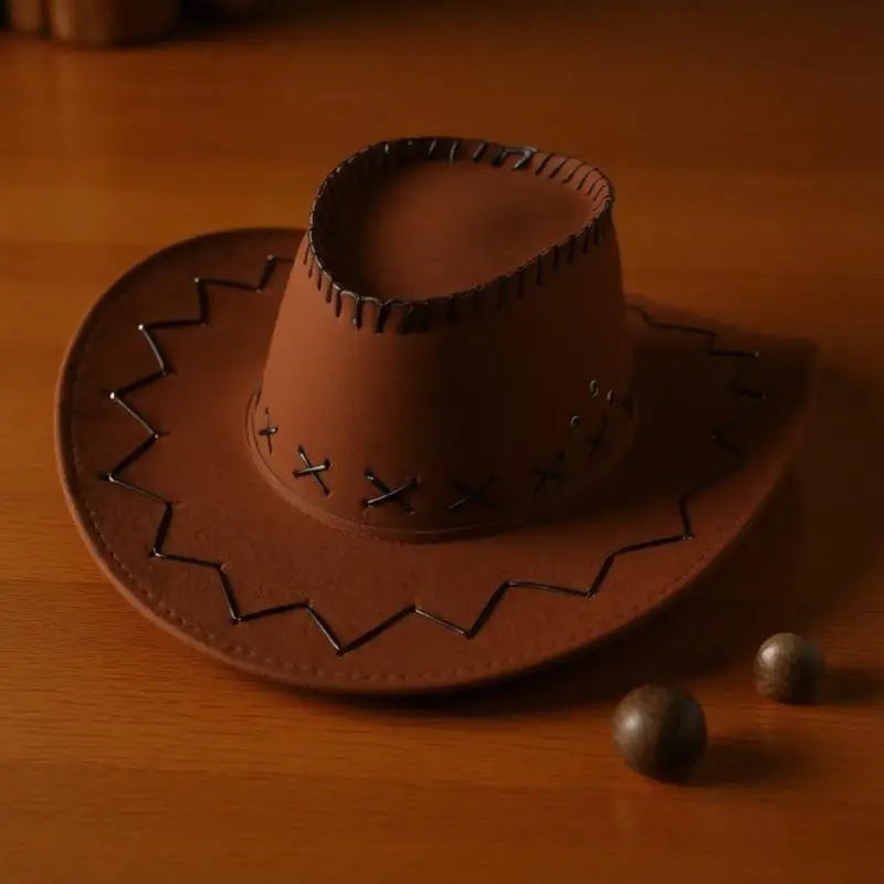 Women Men Cowboy Hat Western Suede Cowgirl Hats Fashion West Fancy Zpaxo Coffee