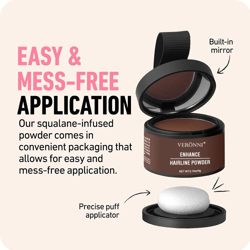 Fluffy Hairline Powder Concealer Temporary Hair Fibers black Hair Root Cover Up Gray Coverage Hairline Shadow Powder Instantly Zpaxo