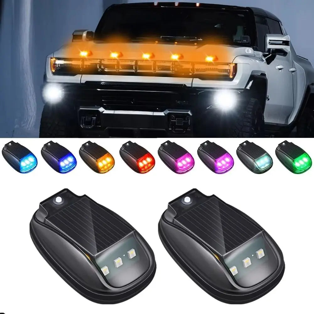 Wireless Solar LED Flash Light Waterproof RGB Roof Strobe Lights Zpaxo