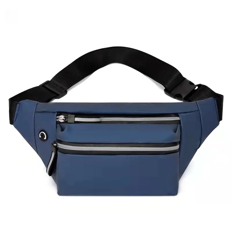 Bag for Men Chest Bag Simple Waist Bag Casual Crossbody Men's Cell Phone Bags Gray Shoulder Bag Multi Use Business Coin Purse Zpaxo blue