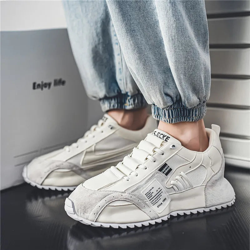 Men's Casual Sneakers Luxury Trainer Shoes Breathable Race Running