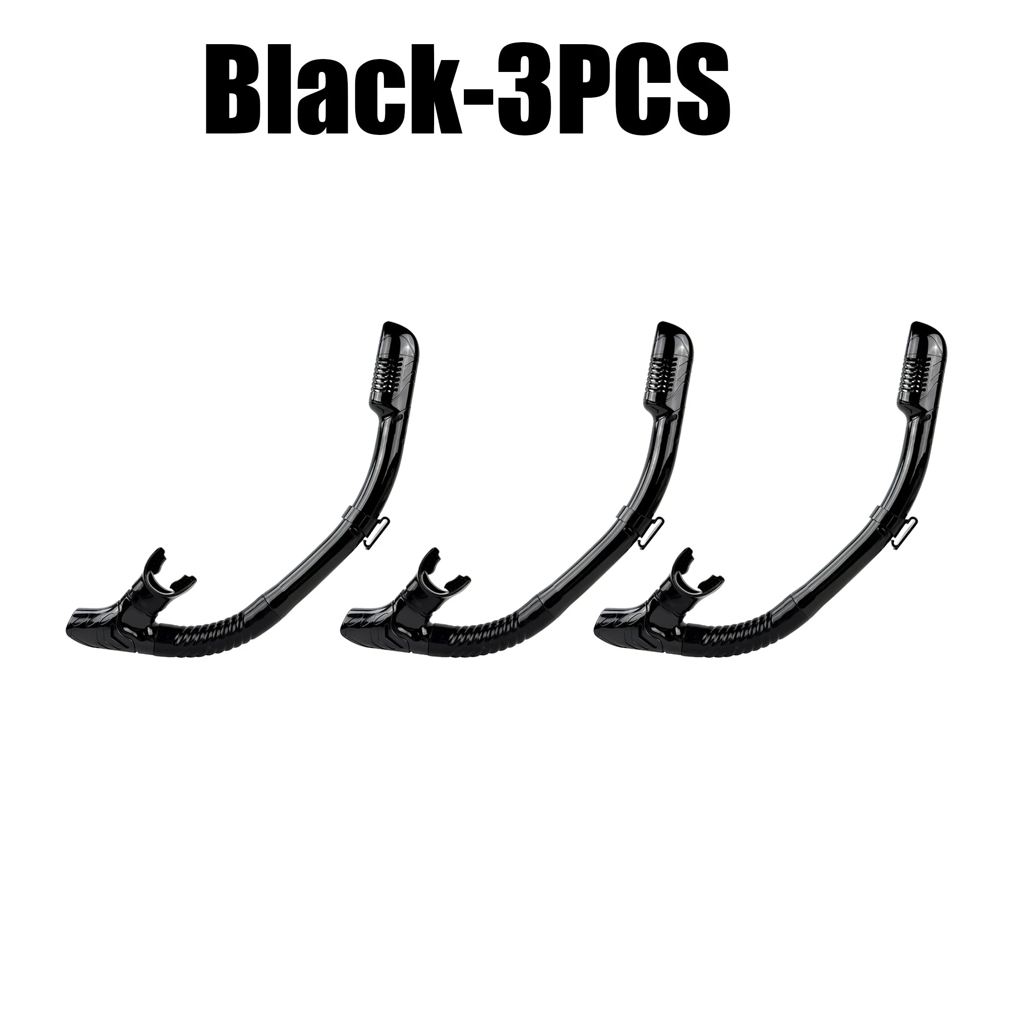 Adult Dry Snorkel Scuba Diving Underwater Swimming Full Multiple Zpaxo Black 3PCS