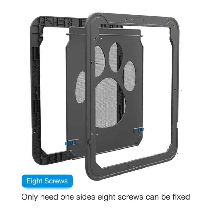 Pet Kitty Dog Door Flap Gate Opener Controlled Entry Electronic Screen Window Protector Wall Mosquito Net(Small:24cmx29cm) Zpaxo