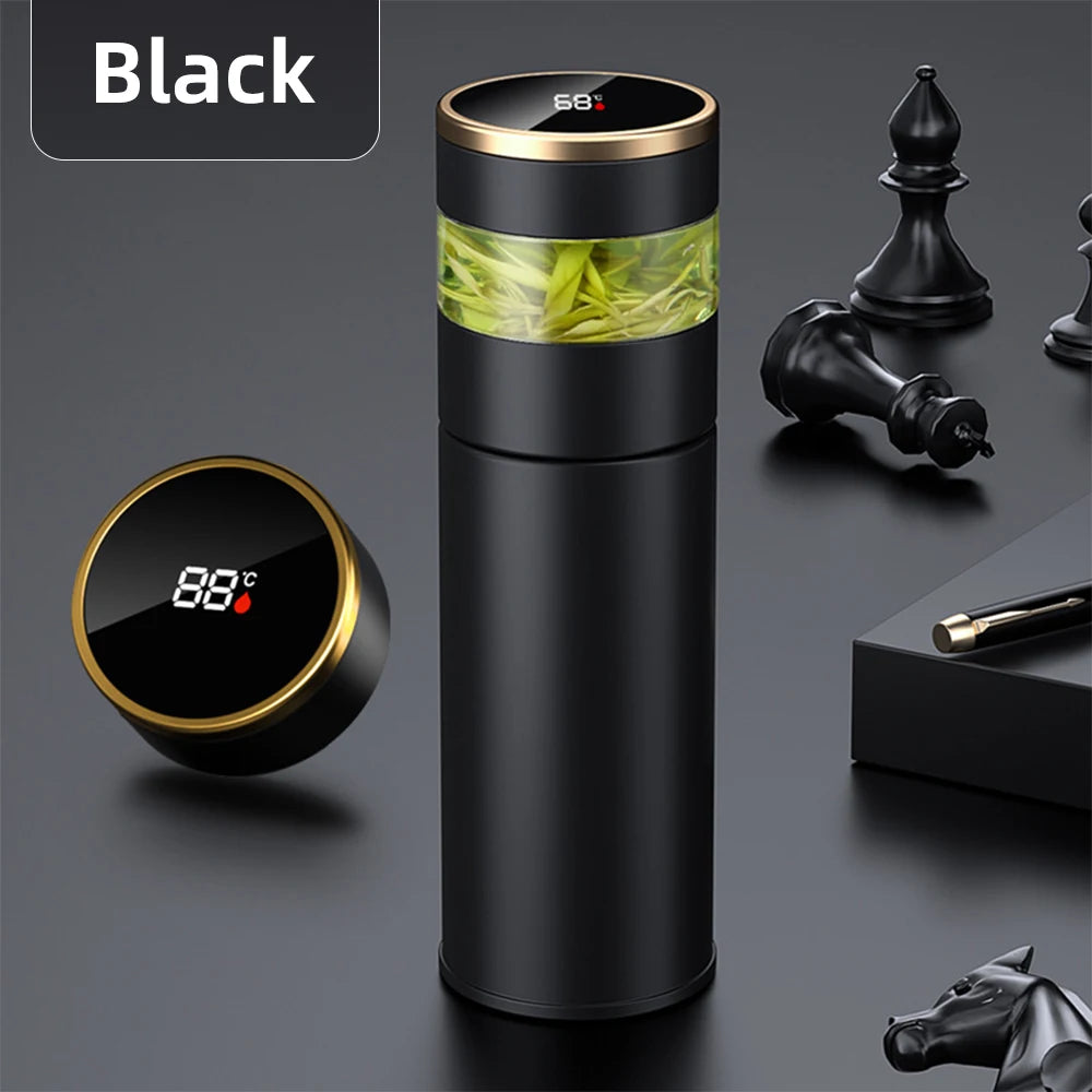 Portable LED Temperature Display Stainless Steel Thermoses Tea Vacuum