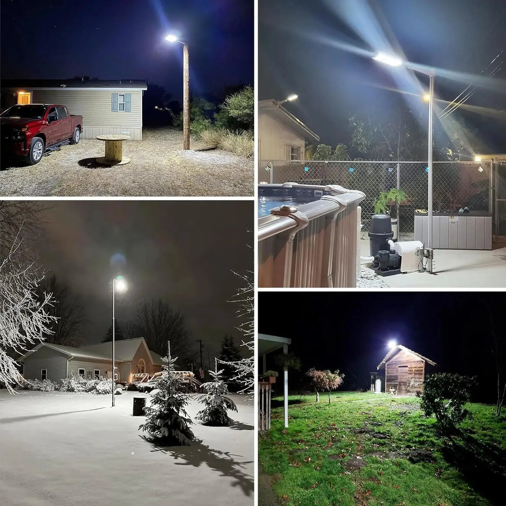 Solar Street Lights Outdoor Flood Motion Sensor Waterproof IP66 Dusk Zpaxo