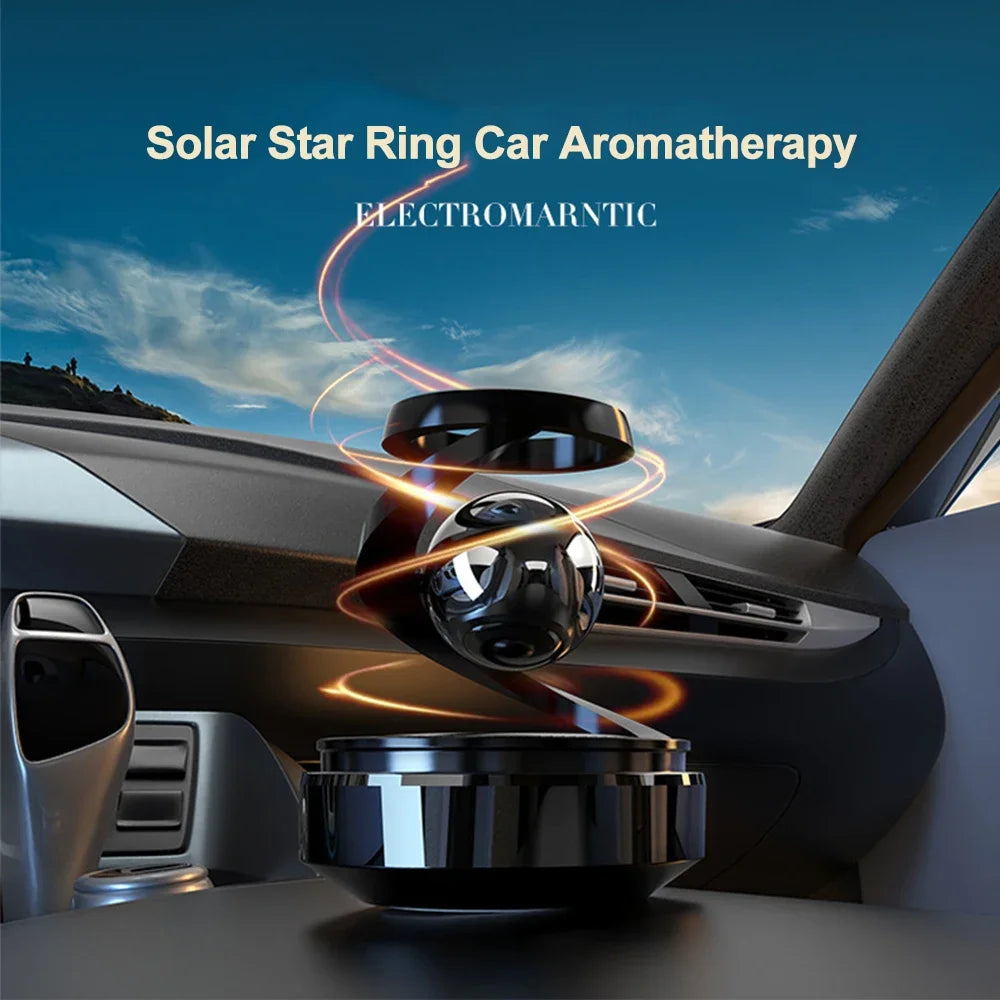 Solar Car Air Freshener Supplies Rotation Ornaments Flavoring Perfume Deodorant Diffuser Automobiles Interiors Accessories Zpaxo