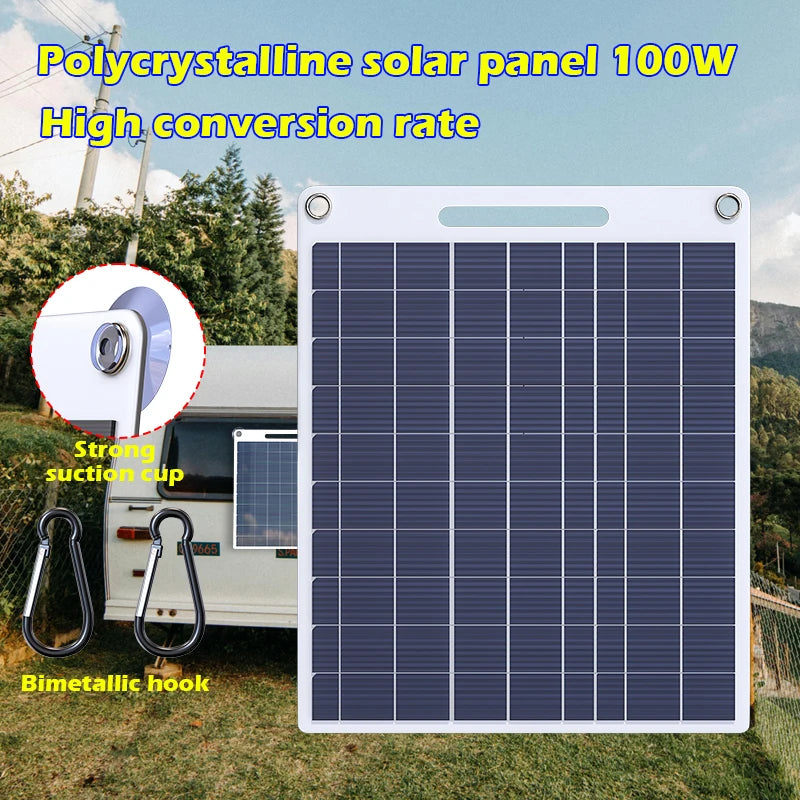 Durable Waterproof 100W Flexible Solar Panel Dual USB Ports Designed Zpaxo