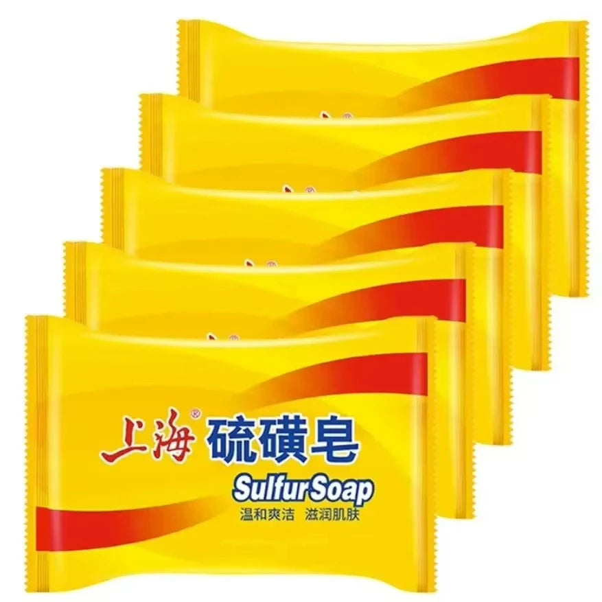 Shanghai Sulfur Soap – Deep Cleansing Face & Bath Bar 3/5 Pack Sulfur Cleansing Bar Zpaxo 5BF065-5PCS