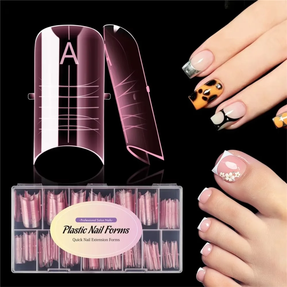 Gifts Transparent Toe Nail Molds Double-head Half Full Cover Manicure Zpaxo