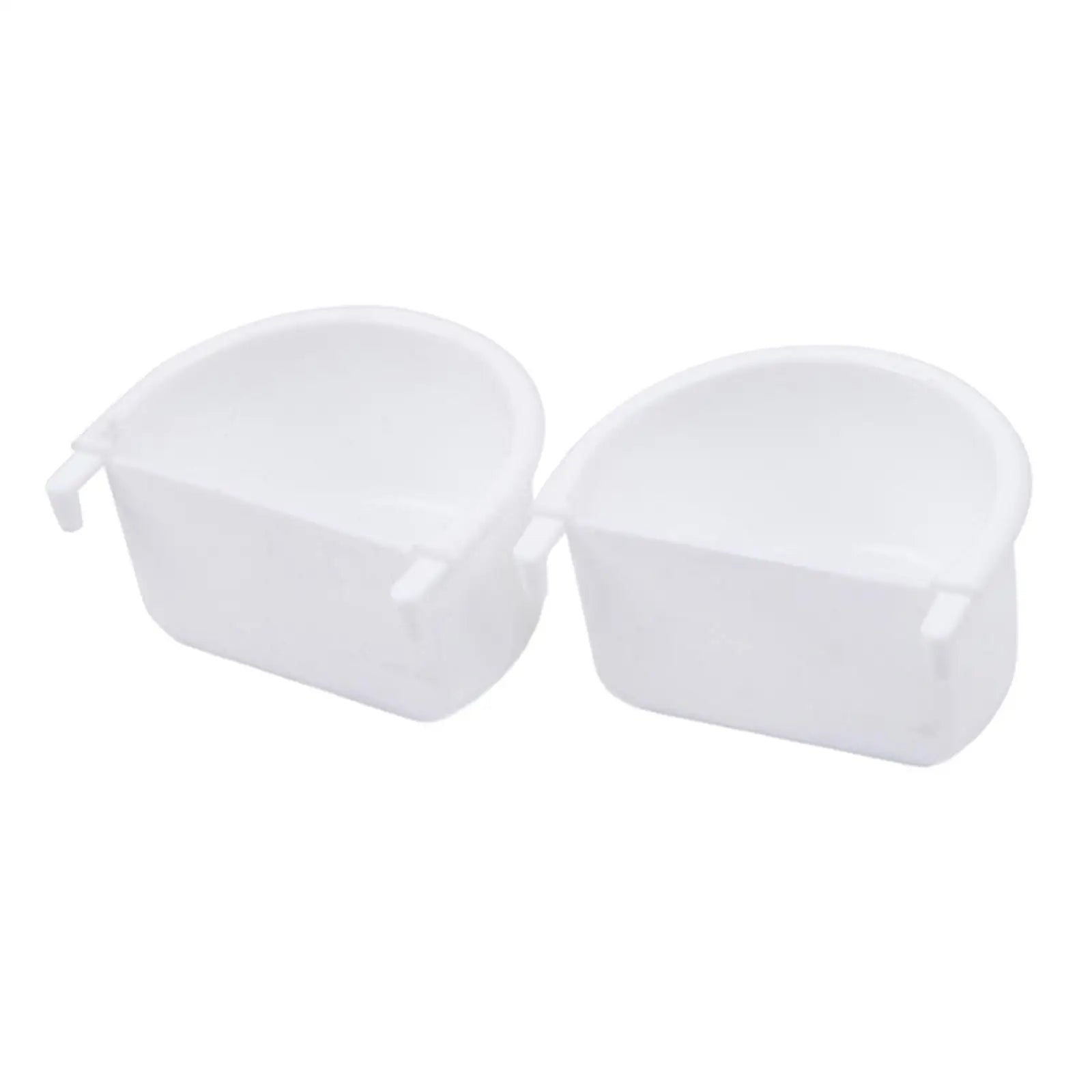 2 Pieces Bird Food Feeding Dish Easy to Install Bird Cage Feeder Bowl for Small Animals Budgie Parrot Parakeets Lovebirds Zpaxo 7.4cmx6.3cmx3.9cm