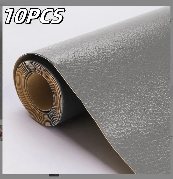 25x60CM Self Adhesive PU Leather Repair Patch Patches Furniture Car Zpaxo Grey-10PCS 25x30cm