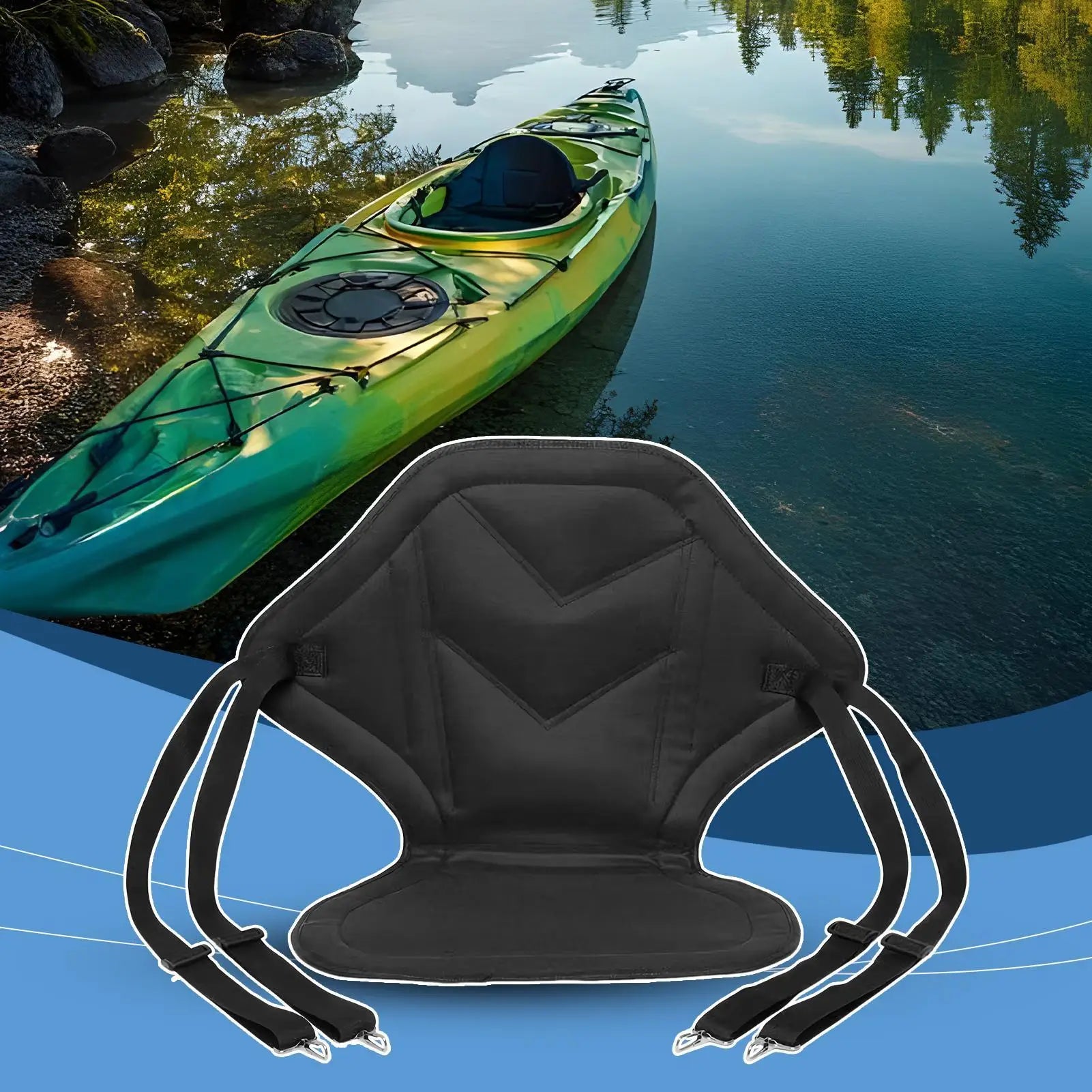 Kayak Seat Replacement Padded Adjustable Backrest Comfortable Seating