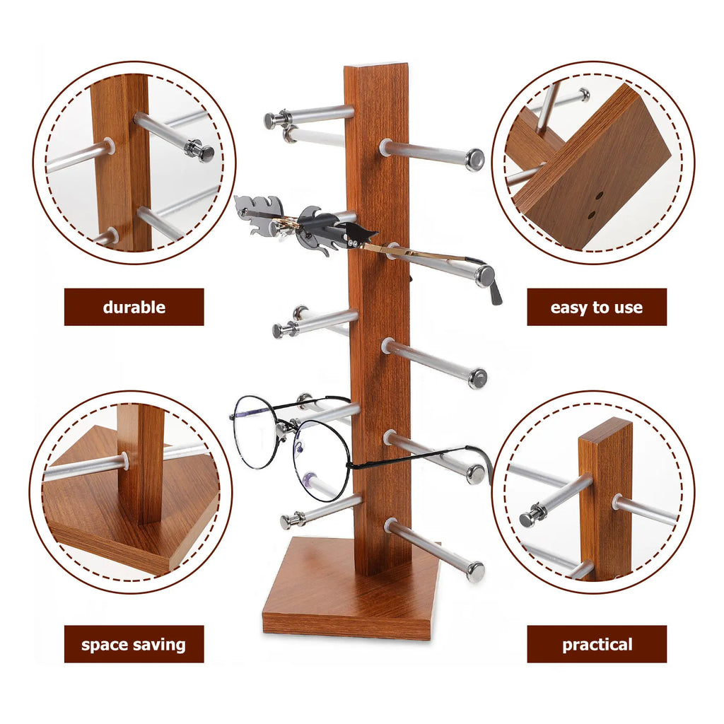 Space-saving Multi-tier Glasses Holder Stand Desktop Display Rack