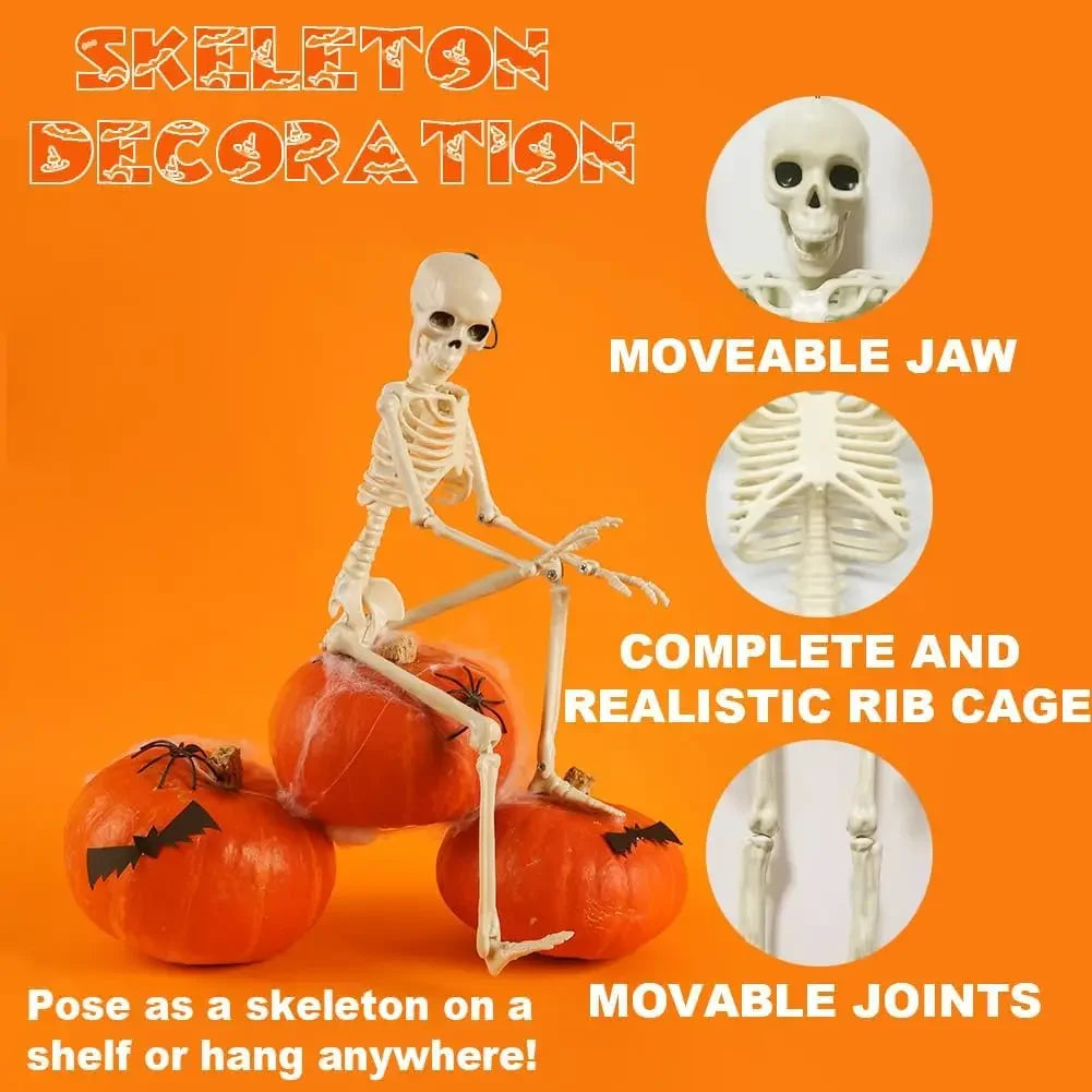 Poseable Skeleton Prop Articulated Joints Hanging Skull Standing