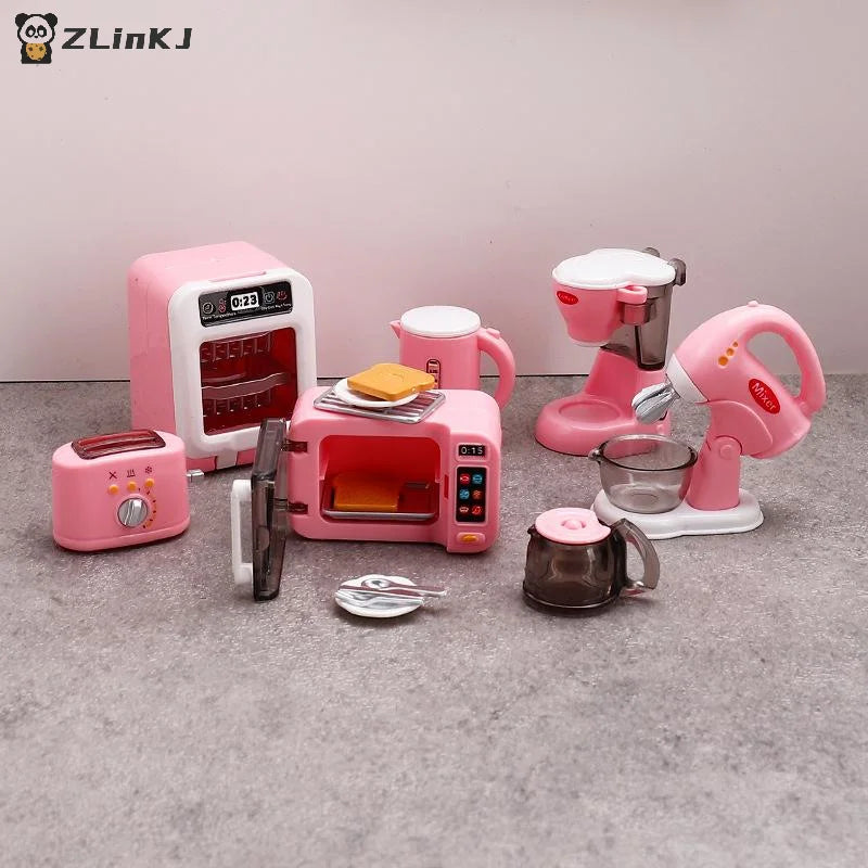 ▶1Set 1:12 Dollhouse Miniature Coffee Machine Egg Beater Home Appliances Decor Toy Doll House Accessories Zpaxo